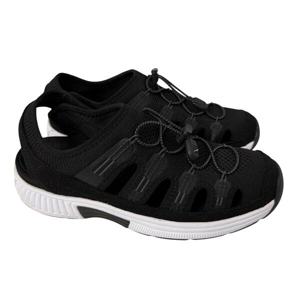 Orthofeet Shoes - Orthofeet Laguna Sandals Women’s Size 10.5 B Black White Orthopedic Shoes